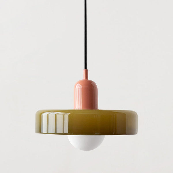 Bauhaus Hanglamp van Gekleurd Glas | Moderne Artistieke Pendellamp voor Thuis