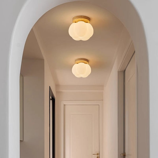 Charmante LED Plafondlamp in Pompoenvorm  Speelse Woondecoratie voor Gezellige Interieurs
