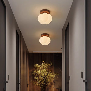 Charmante LED Plafondlamp in Pompoenvorm  Speelse Woondecoratie voor Gezellige Interieurs