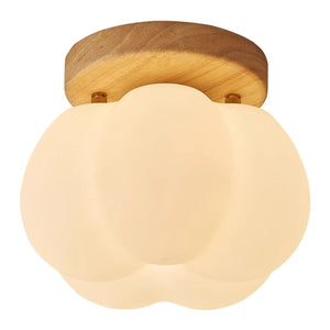 Charmante LED Plafondlamp in Pompoenvorm  Speelse Woondecoratie voor Gezellige Interieurs