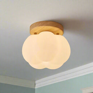 Charmante LED Plafondlamp in Pompoenvorm  Speelse Woondecoratie voor Gezellige Interieurs