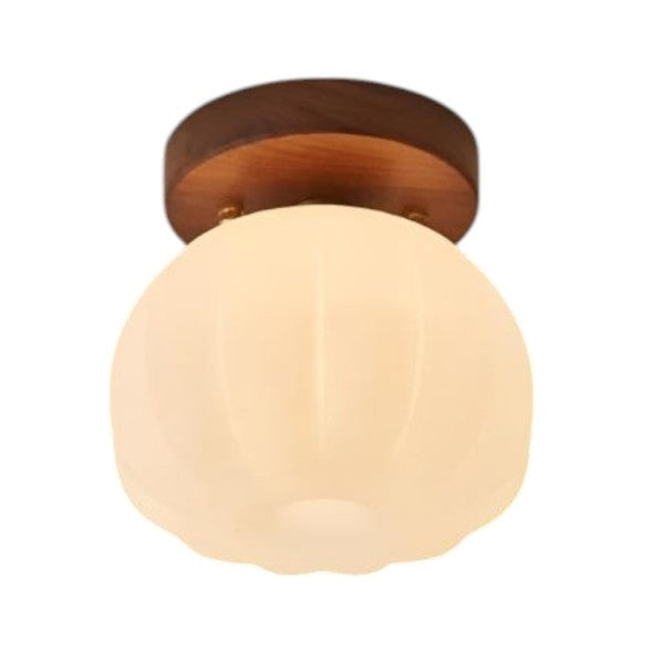Charmante LED Plafondlamp in Pompoenvorm  Speelse Woondecoratie voor Gezellige Interieurs