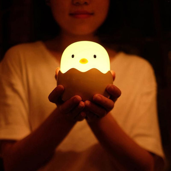 Charmante Nachtlamp in Kippenontwerp voor Baby Kamer  Zachte LED Bedlamp