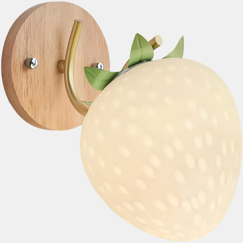 Charmante Scandinavische Wandlamp met Aardbei  en Pompoenontwerp voor Slaapkamer of Woonkamer