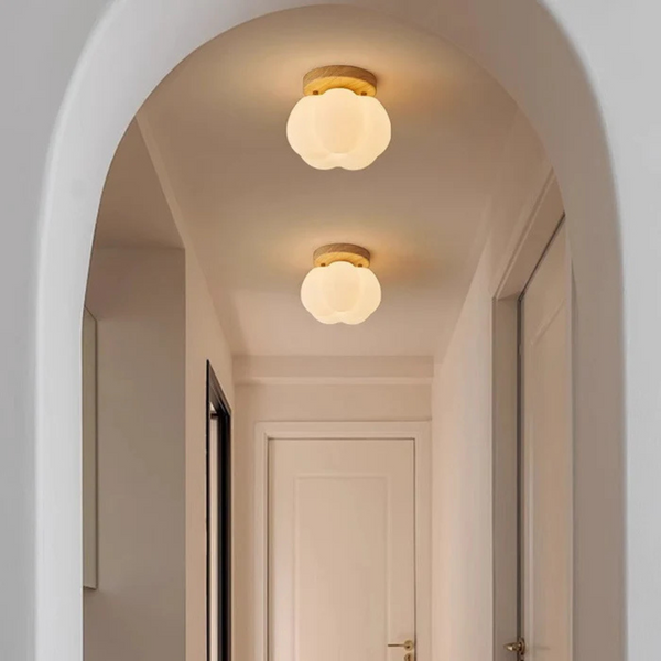 Charmante græskarformede LED-loftslampe  Moderne verlichting voor gezellige interieurs