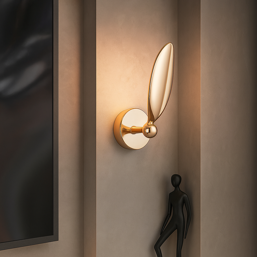 Moderne LED Wandleuchte geïnspireerd door Zeemeeuwen  Artistiek Gouden Accent voor Stijlvolle Interieurs