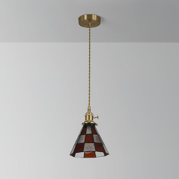Chic Retro Hanglamp  Artistiek Metaal  en Glasontwerp voor Stijlvolle Interieurs