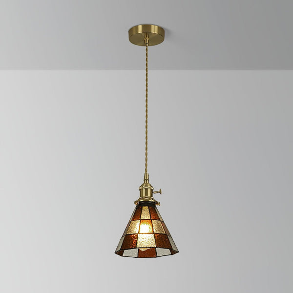 Chic Retro Hanglamp  Artistiek Metaal  en Glasontwerp voor Stijlvolle Interieurs