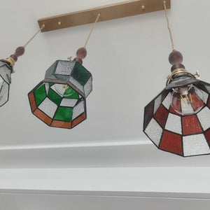 Chic Retro Hanglamp  Artistiek Metaal  en Glasontwerp voor Stijlvolle Interieurs