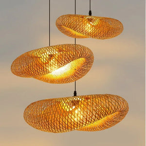 Boho Natuurlijke Hanglamp – Rieten Plafondlamp voor Gezellige Interieurs
