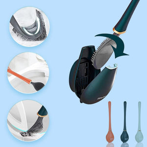 Siliconen Toiletborstel met Wandhouder | Hygiënische & Ruimtebesparende Badkamer Accessoire