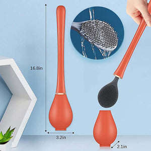 Siliconen Toiletborstel met Wandhouder | Hygiënische & Ruimtebesparende Badkamer Accessoire