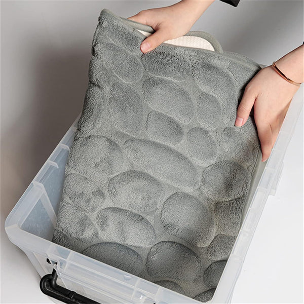 CobbleMat | Antislip PVC Bademat met Kiezelsteen Design – Veilige & Stijlvolle Badkamer Accessoire