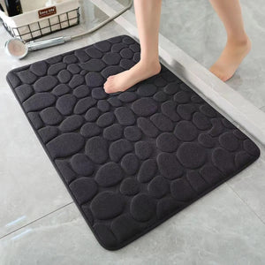 CobbleSoft 3D Badmat | Antislip Absorberende Badkamer Mat 40x60cm