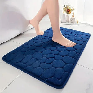 CobbleSoft 3D Badmat | Antislip Absorberende Badkamer Mat 40x60cm