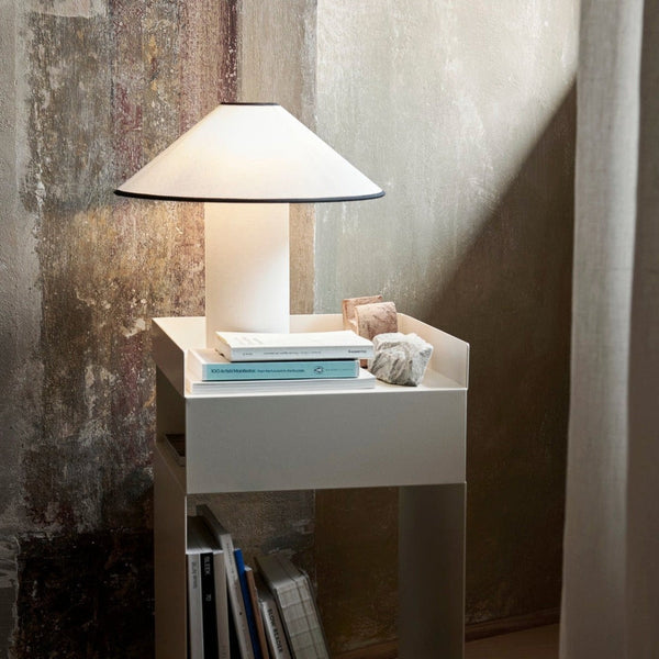 Colette Tafellamp | Elegante LED Tafellamp van Metaal en Stof voor Woonkamer & Slaapkamer