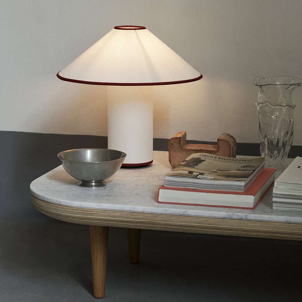 Colette Tafellamp | Elegante LED Tafellamp van Metaal en Stof voor Woonkamer & Slaapkamer