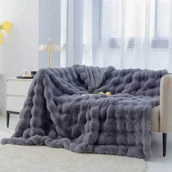 Colin Pluche Deken | Superzachte Winter Plaid voor Slaapkamer & Woonkamer