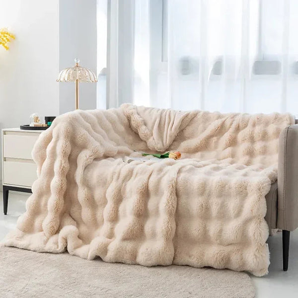Colin Pluche Deken | Superzachte Winter Plaid voor Slaapkamer & Woonkamer