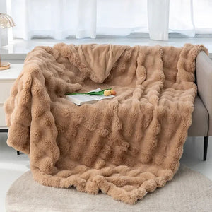 Colin Pluche Deken | Superzachte Winter Plaid voor Slaapkamer & Woonkamer