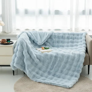 Colin Pluche Deken | Superzachte Winter Plaid voor Slaapkamer & Woonkamer