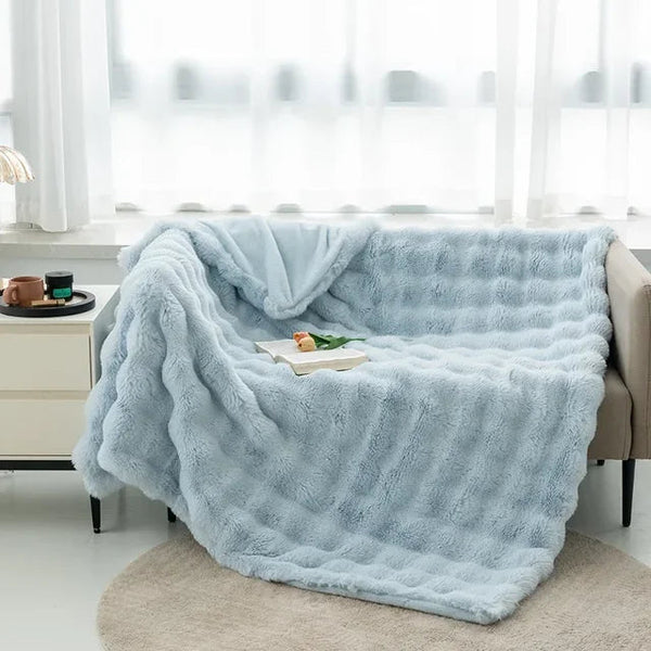 Colin Pluche Deken | Superzachte Winter Plaid voor Slaapkamer & Woonkamer