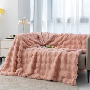 Colin Pluche Deken | Superzachte Winter Plaid voor Slaapkamer & Woonkamer