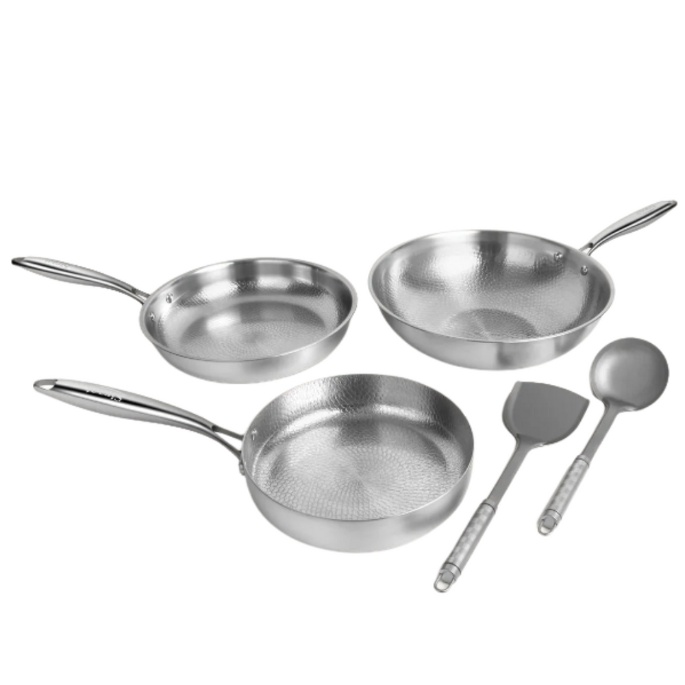 Premium Titanium Hamerslag Kookset – Veilig, Duurzaam en Stijlvol