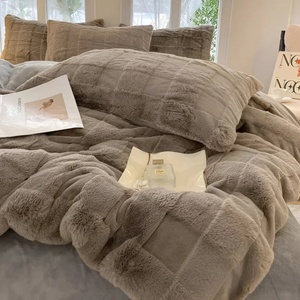 Ultra-Zachte Fleece Dekbedovertrek 155x220 – Gezellige & Warme Beddengoed voor Alle Seizoenen