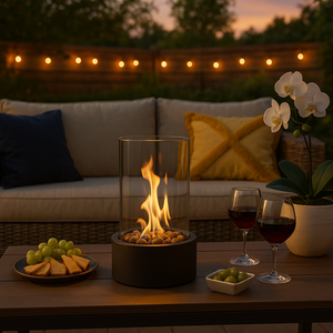 CozyFlame Draagbare Tafelhaard – Binnen & Buiten Decoratieve Open Haard