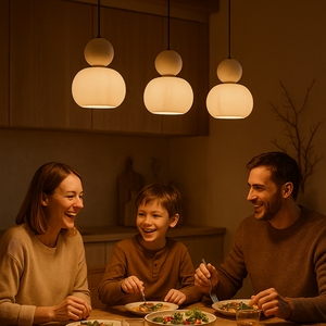 CrèmeLuma Art Deco Hanglamp – Elegante Verlichting voor Eetkamer & Woonkamer