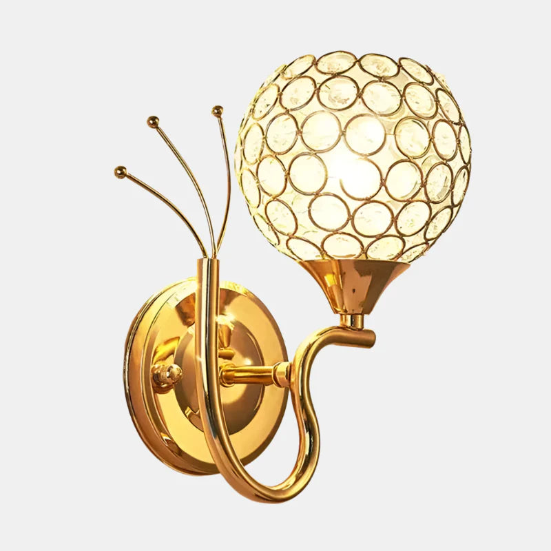 Crystal LED Wandlamp met Globe Design  Moderne Decoratieve Verlichting voor Woonkamer Slaapkamer