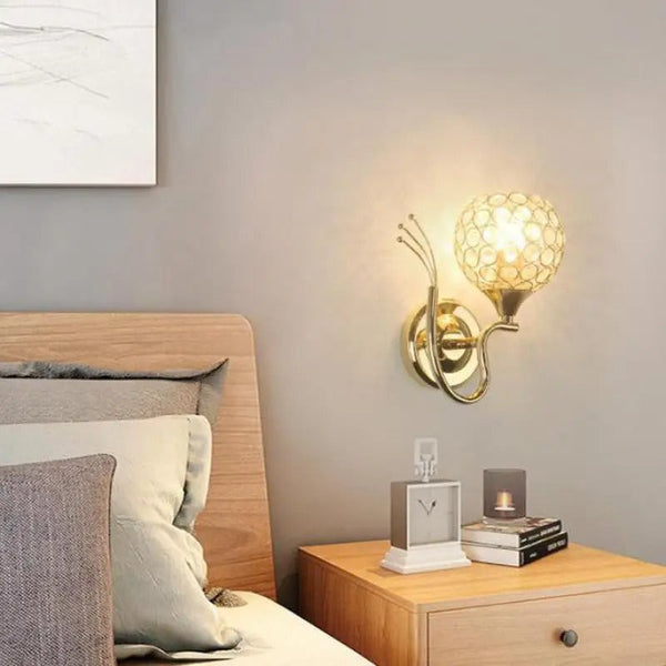 Crystal LED Wandlamp met Globe Design  Moderne Decoratieve Verlichting voor Woonkamer Slaapkamer