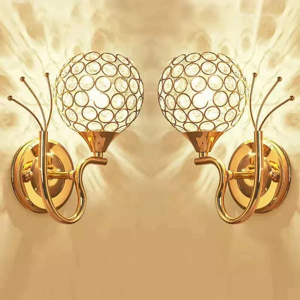 Crystal LED Wandlamp met Globe Design  Moderne Decoratieve Verlichting voor Woonkamer Slaapkamer