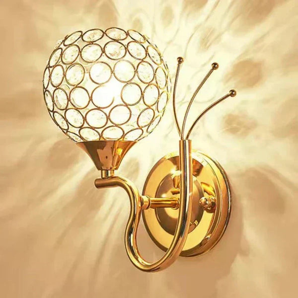 Crystal LED Wandlamp met Globe Design  Moderne Decoratieve Verlichting voor Woonkamer Slaapkamer