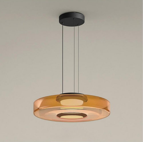 Gelaagde Glas Hanglamp – Modern Halo Ontwerp voor Stijlvolle Interieurs