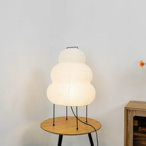LumiBiegung Washi Papieren Tafellamp – Zacht Diffuus Warm LED Licht voor Gezellige Sfeer in Huis