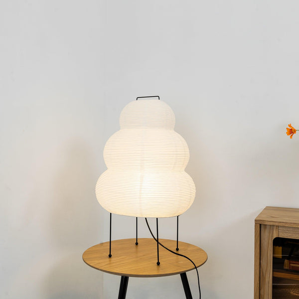 LumiBiegung Washi Papieren Tafellamp – Zacht Diffuus Warm LED Licht voor Gezellige Sfeer in Huis