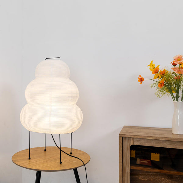 LumiBiegung Washi Papieren Tafellamp – Zacht Diffuus Warm LED Licht voor Gezellige Sfeer in Huis