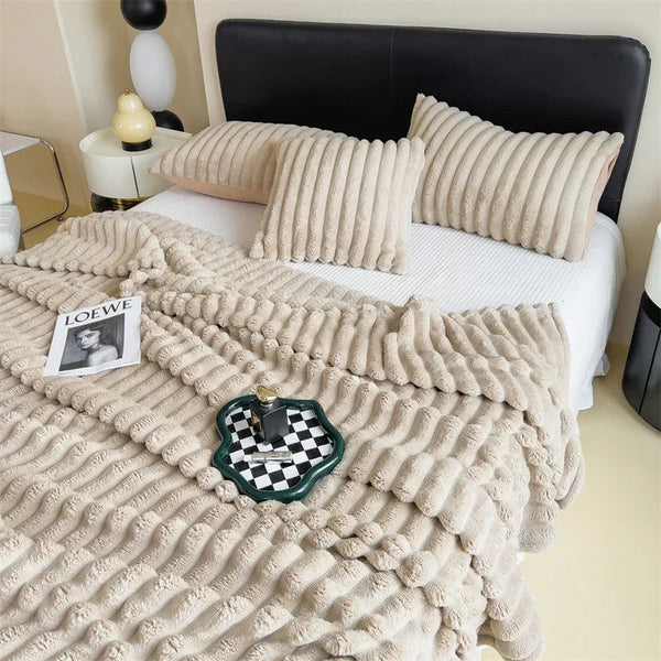 Zachte & Warme Fleece Deken – Gezellige Geruite Plaid voor Herfst & Winter