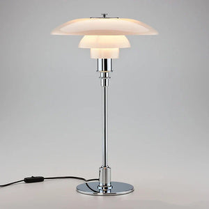 Moderne Deense Tafellamp – Metaal & Glas LED Verlichting voor Thuis
