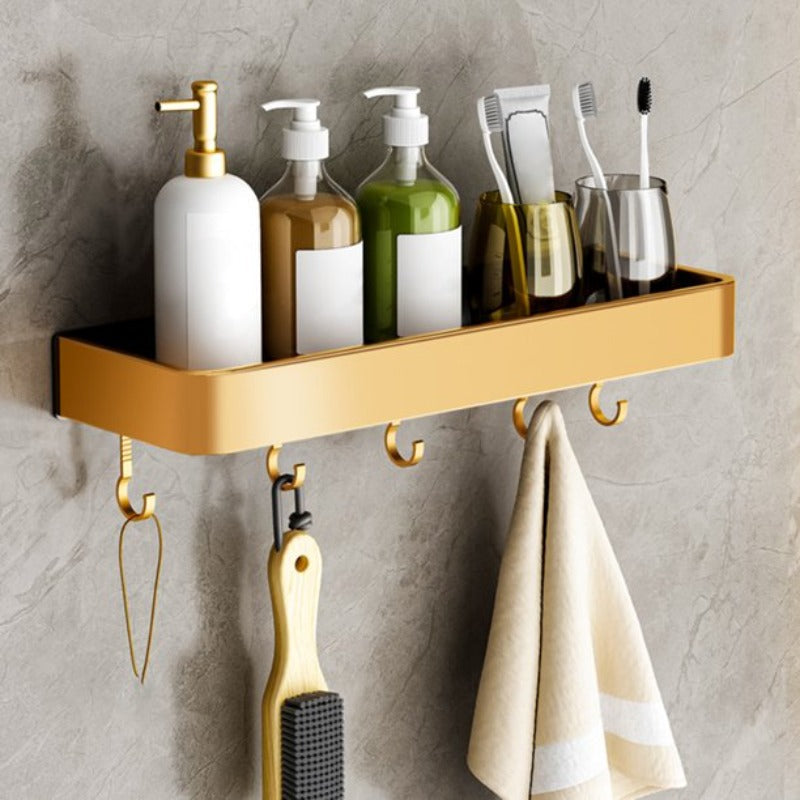 Modern houten wandrek voor badkamer Stijlvolle opbergruimte & ruimtebesparende organizer