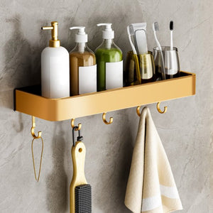 Modern houten wandrek voor badkamer Stijlvolle opbergruimte & ruimtebesparende organizer