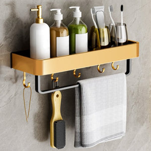 Modern houten wandrek voor badkamer Stijlvolle opbergruimte & ruimtebesparende organizer
