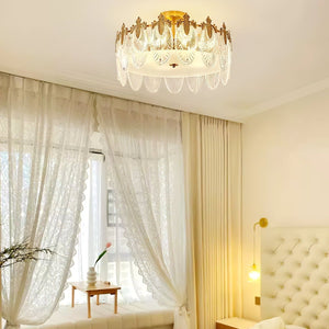 Ronde Hanglamp met Glasmotief – Elegante Plafondverlichting voor Moderne Interieurs