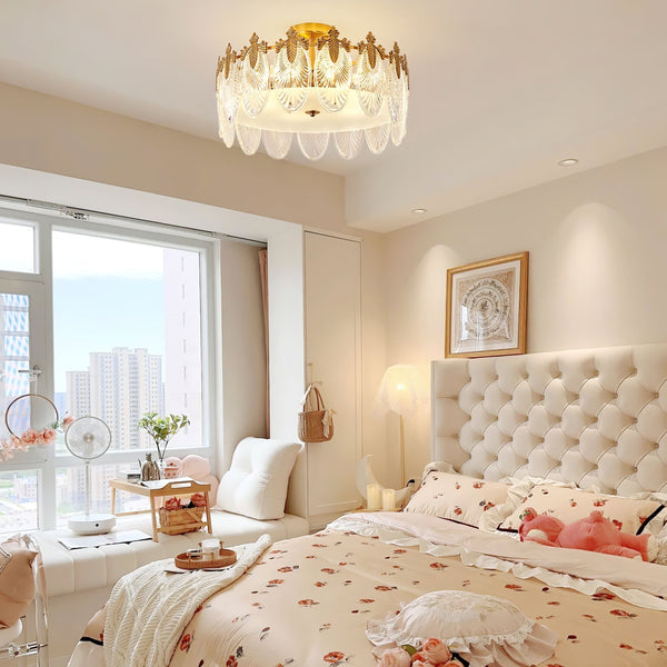 Ronde Hanglamp met Glasmotief – Elegante Plafondverlichting voor Moderne Interieurs