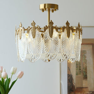 Ronde Hanglamp met Glasmotief – Elegante Plafondverlichting voor Moderne Interieurs