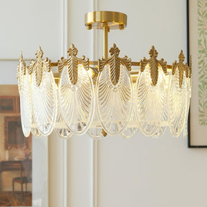 Ronde Hanglamp met Glasmotief – Elegante Plafondverlichting voor Moderne Interieurs