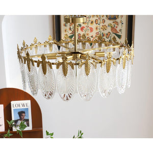 Ronde Hanglamp met Glasmotief – Elegante Plafondverlichting voor Moderne Interieurs