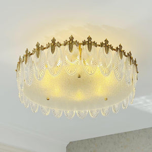 Ronde Hanglamp met Glasmotief – Elegante Plafondverlichting voor Moderne Interieurs